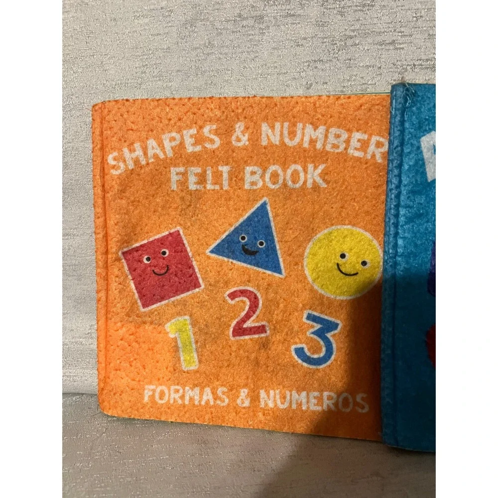 Felt Baby Book English Spanish Shape Lot 2 Learning Education Tactile Handcraft